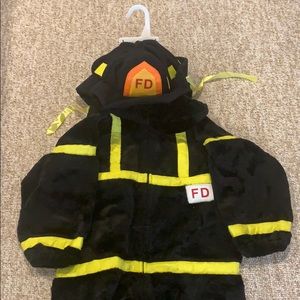 Playful Plush Firefighter Costume - 7+ Years Old